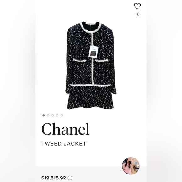 Chanel runway tweed embroidered sequin flower dress jacket - Picture 11 of 11